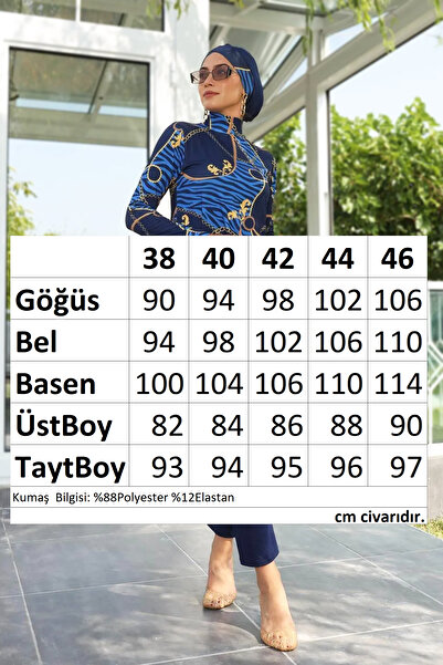 REMSA Likralı Tam Kapalı Tesettür Mayo 268-514 Lacivert