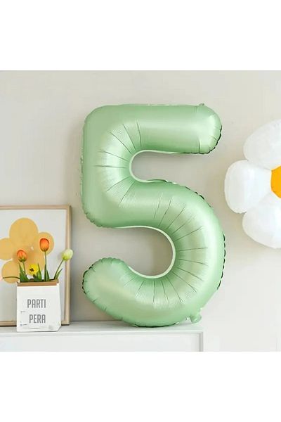 parti pera Dinosaur Foil Balloon Water Green Number Balloon Heart Star Foil Balloon Metallic Balloon Birthday Set