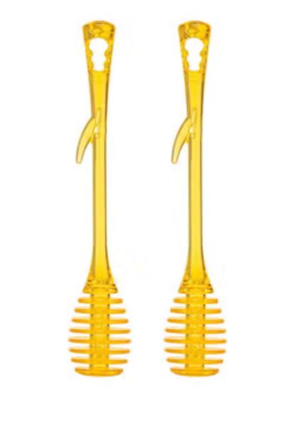 Qlüx QLUX Plastic Honey Spoon 2 Pcs Set 20X8X2,5 CM