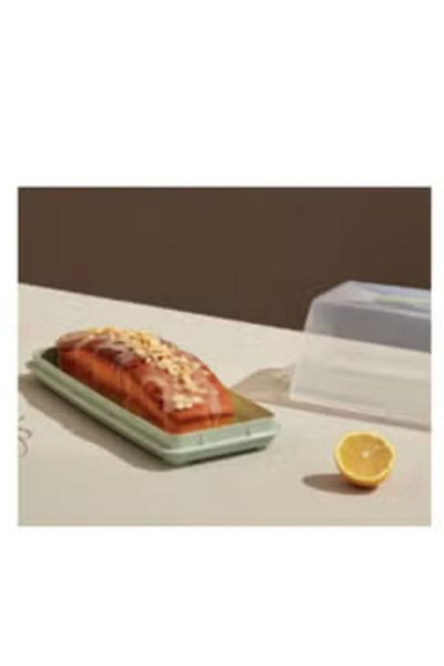 Dünya Plastic Cake Plate with Cover 370x175x140 mm