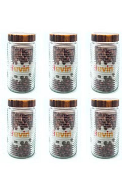 Herevin Glass Jar 2 L Set 6 Pcs