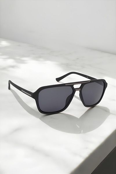 MACERATİ Unisex Black Sunglasses