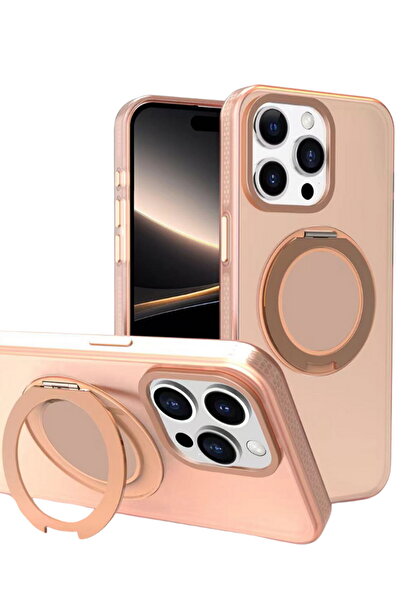 Yesido iPhone 16 Pro Max Uyumlu Kılıfı MagSafe Destekli 360° Dönen Metal Halk...