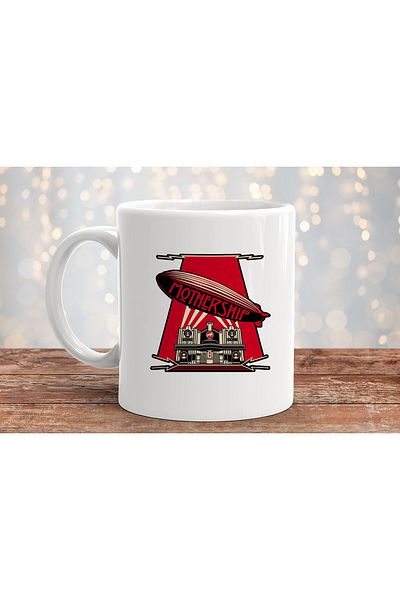 sielta كوب بورسلين هدية مطبوع عليه ألبوم Zeppelin Mothership