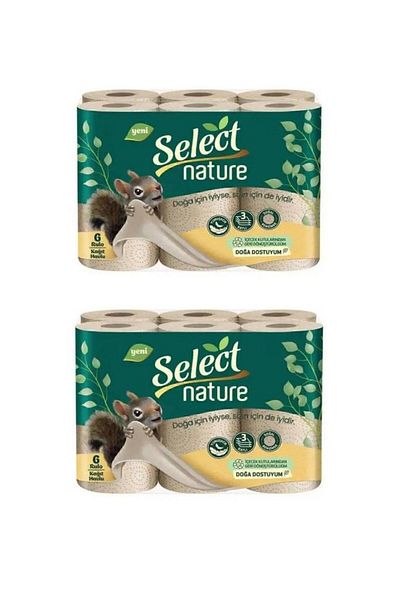 Select Nature 6 لفات من الورق و2 منشفة
