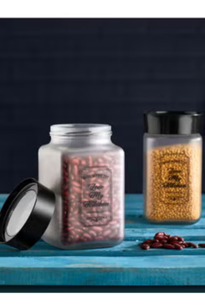 Qlüx Glass Jar 1 Liter 9.6X9.6X17 CM