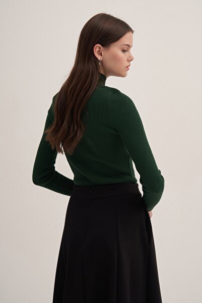 EBU Prive Μαύρη γυναικεία φούστα - Ατσάλινο πλεκτό, με βολάν και με σπαστά μέρη