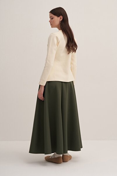 EBU Prive Fusta kaki pentru femei Scuba Kloş