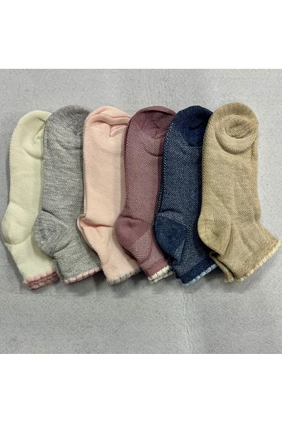 Leement socks Детски къси чорапи тип „ботуши“, дишащи, плетени, 6 чифта, памучни, цветни