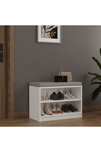 asratrend Puflu Ayakkabılık-beyaz