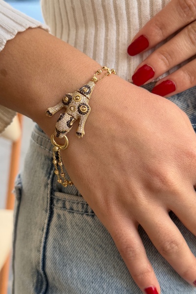 Utku Kuyumculuk 14 AYAR İTALYAN PANTER ALTIN BİLEKLİK