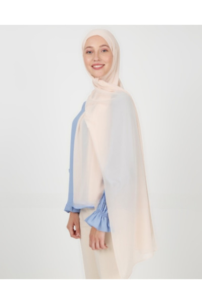 Differenza Soft Cream Crepe Chiffon Shawl