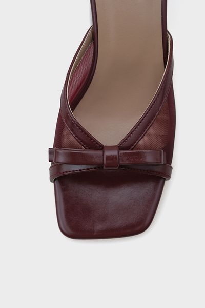 Capone Outfitters Damenhausschuhe mit mittlerem Absatz und Netzschleife