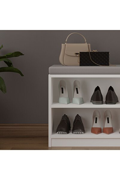 asratrend Puflu Ayakkabılık-beyaz