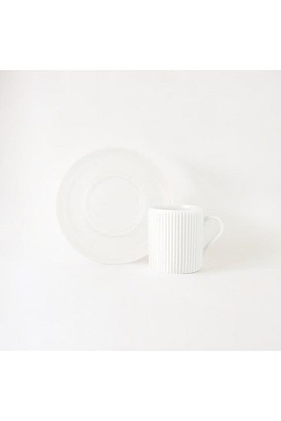 Madame Coco Moddy Home Porcelain Ligne Set of 2 Coffee Cups