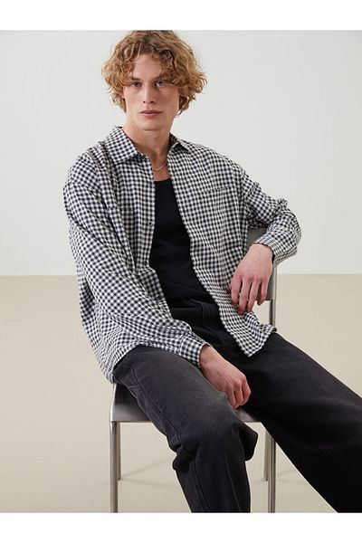 LC Waikiki Comfortable Fit Long Sleeve Plaid Men's Shirt