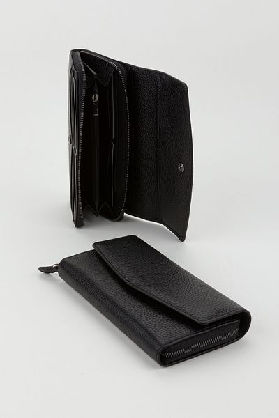 Fossil Boxed Genuine Leather Black Large Size Women's Hand Portfolio Card Holder Wallet