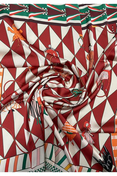 Bolder Claret Red City Scarf - 70*70 Scarf