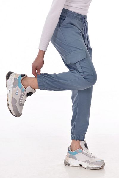 MORE KIDS Pantaloni de sport sezonieri din două fire cu buzunare cargo