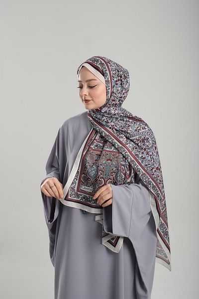 Giverny Ethnic Cut Fiber Cotton Shawl - Κρεμ μοτίβο, ψηφιακή εκτύπωση, 202123 _40