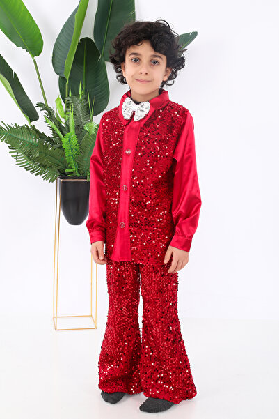 Kadıköy Kostüm Костюм танцюриста для хлопчика з червоними паєтками
