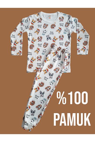 çamaşır bahçesi kendinize iyi bakın Patterned Children's Long Sleeve Pajama Set - # Printed Children's Pajamas