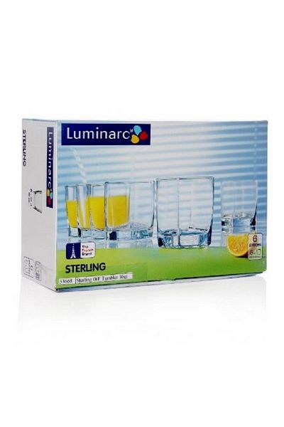 Luminarc Glass Contemporary Style Sterling Tumbler Set 300ml