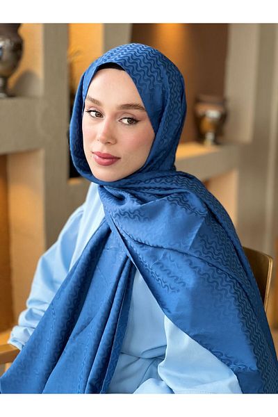 Modakaşmir شال بنمط موجة المياه من سلسلة الجاكار الحريرية