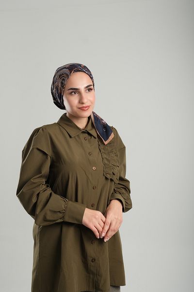 Giverny Ethnic ψηφιακό εμπριμέ μουστάρδα με μοτίβο από βαμβακερό κασκόλ - 202203 _43