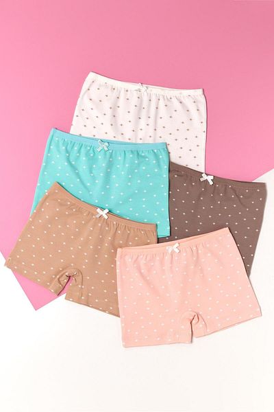 Katia&Bony Girl's 5 Pack Star Pattern Multicolor Boxers