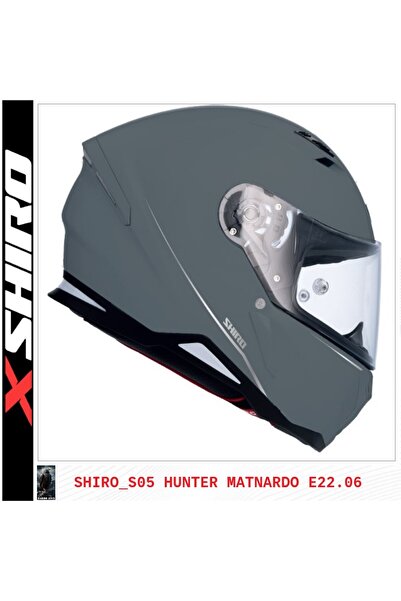 Shiro Hunter Nardo Gri Mat Full Face L Beden Motosiklet Kaskı
