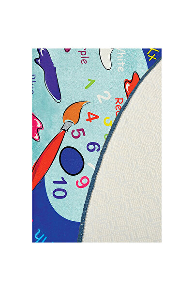 Homelux Covor pentru copii antiderapant, oval, 140X190, alfabet 1, multicolor, poliester