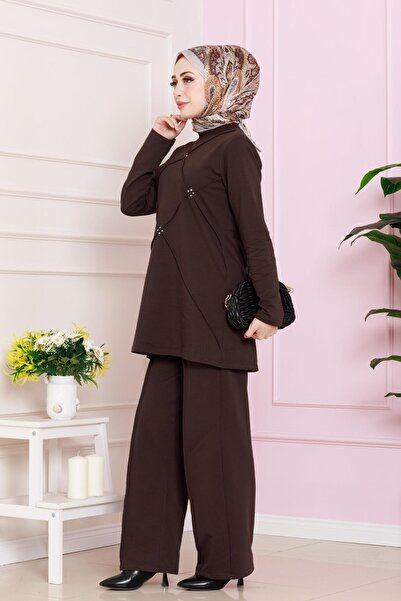 Sevitli Σετ δύο κλωστών - Πέτρα μπροστά, καφέ