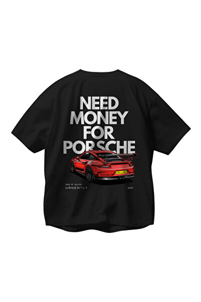 SVART WEAR Need Money Porche 911 tricou cu imprimeu supradimensionat Unisex N...