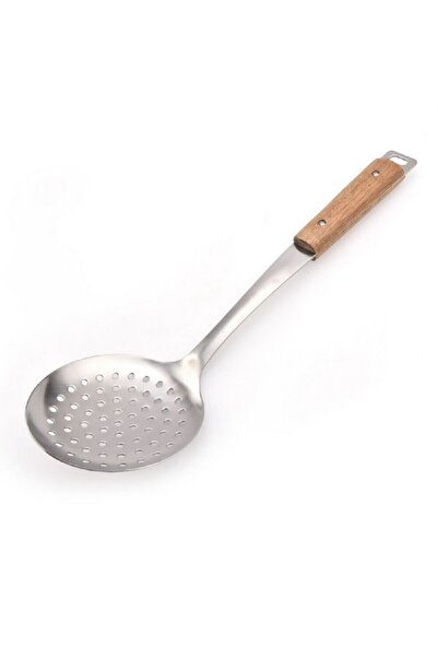 Parfait مقشدة من الفولاذ المقاوم للصدأ بمقبض من خشب الأكاسيا