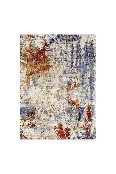 Homelux Cassandra Rug, Rectangular, 160X220, Abstract, Blue, Brown, Cream, Polyester