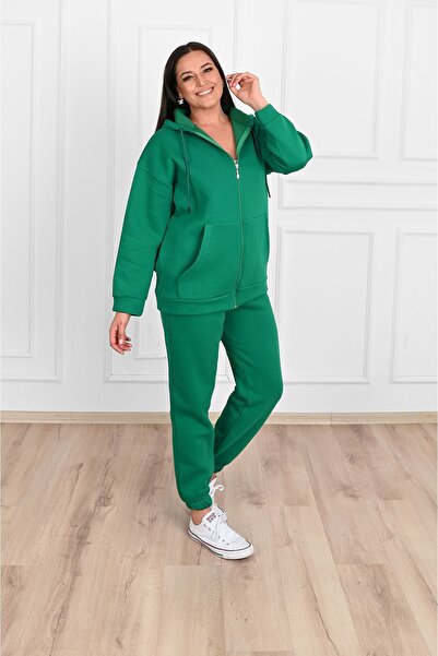 CC STORE Дамски костюм с 3 повдигнати нишки с двоен голям размер 3484-23