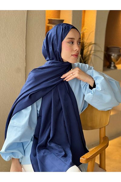 Modakaşmir Şal cu model de migdale din seria Jacquard mătăsos