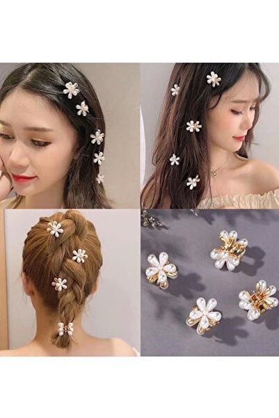 CAŞ DEKORASYON White Color Daisy Figured Side Buckle (Pair)