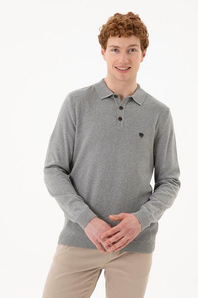 U.S. Polo Assn. Men's Gray Melange Sweater