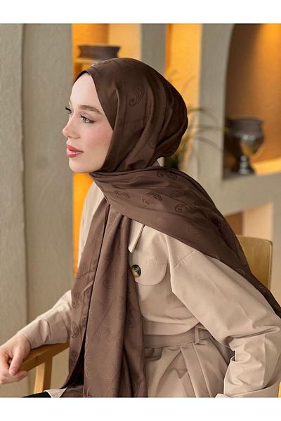Modakaşmir شال بنمط اللوز من سلسلة الجاكار الحريرية