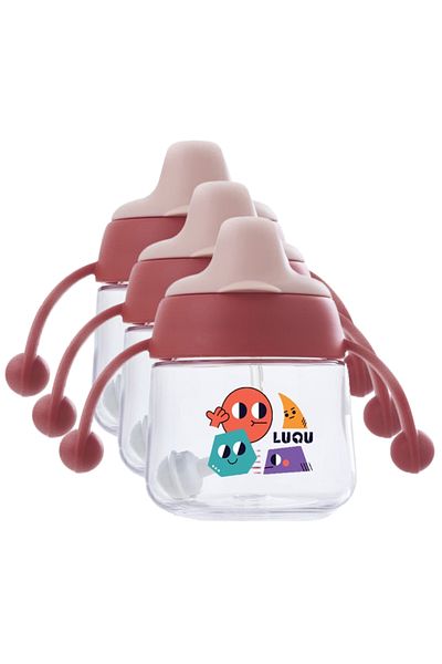 LUQU BABY Duckbill Water Cup -Tritan Cup 180ml Blue-Pack of 3