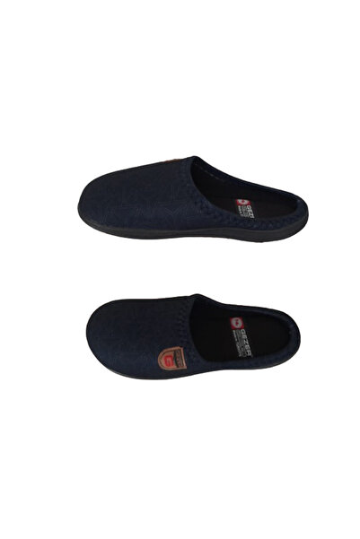 GEZER Чоловічі чорні ортопедичні тапочки з трикутним візерунком для домашнього використання