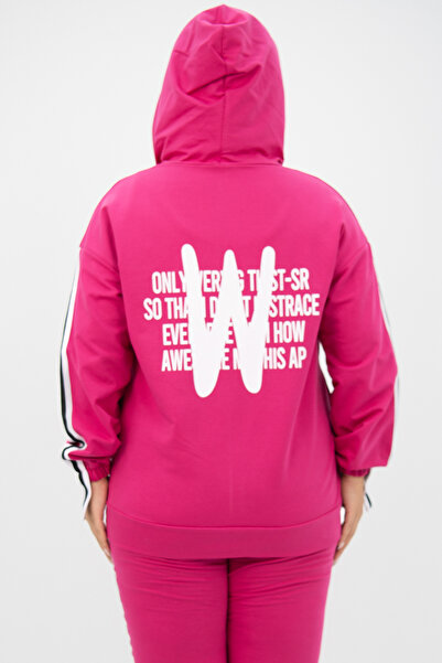 CC STORE Γυναικεία φόρμα αθλητικής φόρμας με κουκούλα με λεπτομέρεια 8136-25