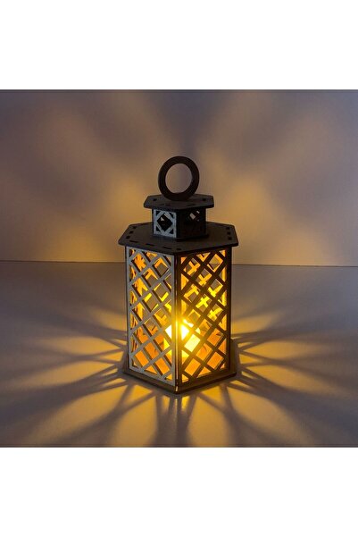 14lazerkesim Dekoratif Ahşap Kandil