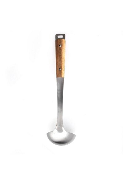 Parfait Stainless Steel Soup Ladle with Acacia Wood Handle