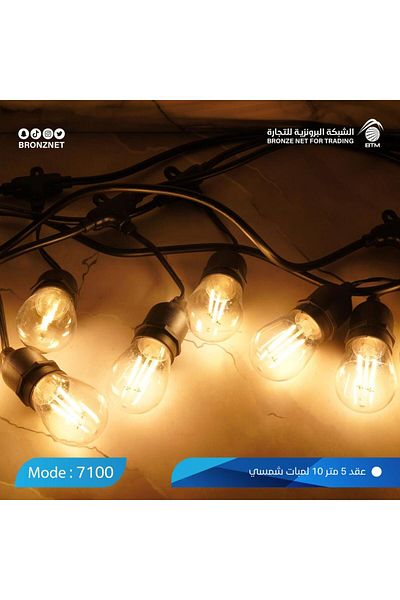 Generic عقد لمبات زينة بطول 5 متر غير قابلة للكسر