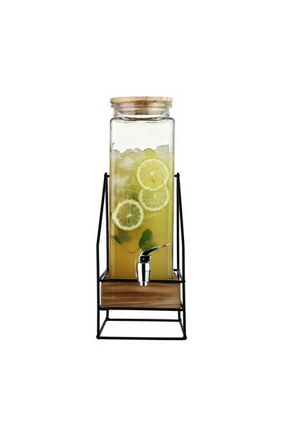 Bien Servi High Quality Glass Dispenser with Iron Stand 2.3 Liter