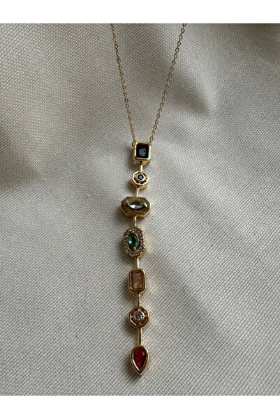 bijux by mrv قلادة نموذج ميليس من الحجر الملون