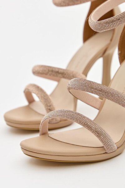 Hayati Arman Women's Three-Stripes Evening Dress Shoes Ten Skin